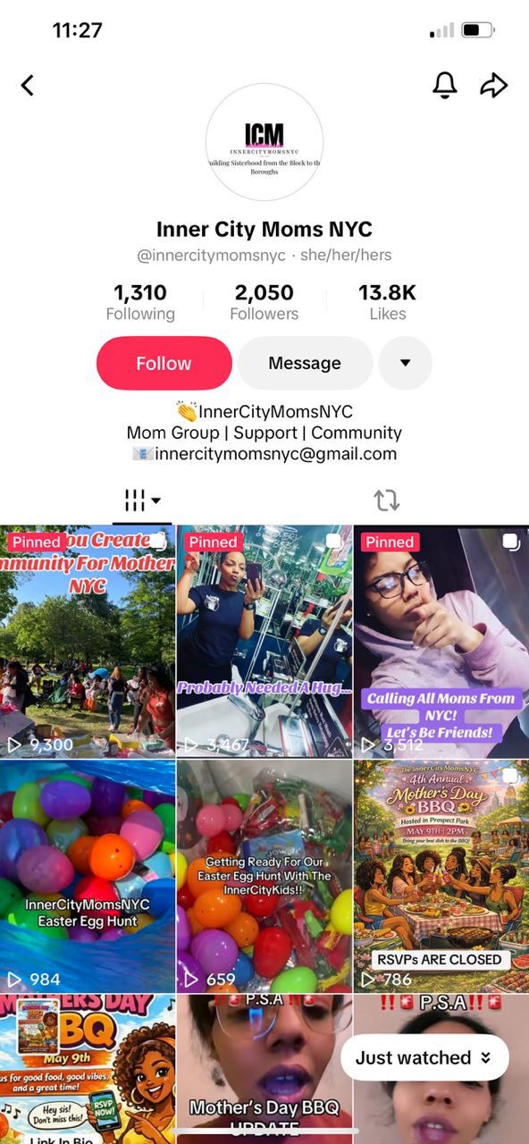 TikTok account 2k followers