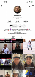 TikTok account 12k followers