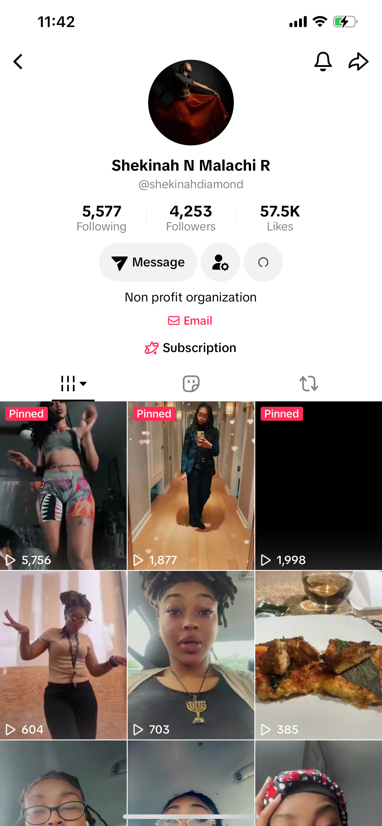 TikTok account 4K followers