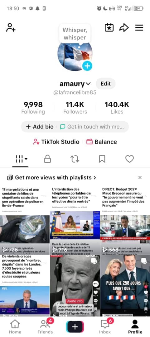 11k followers Tik
