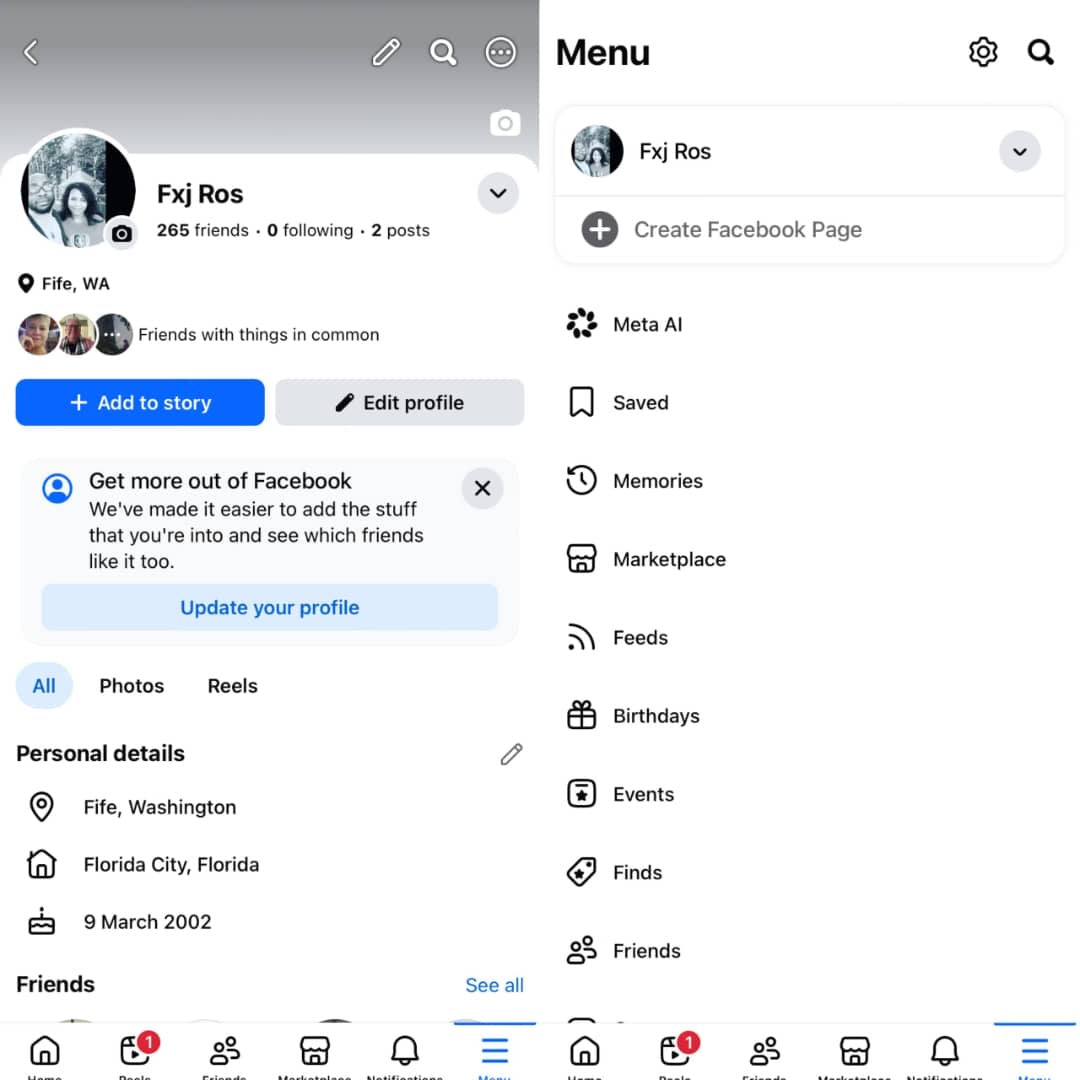 🇺🇸 Fb with page