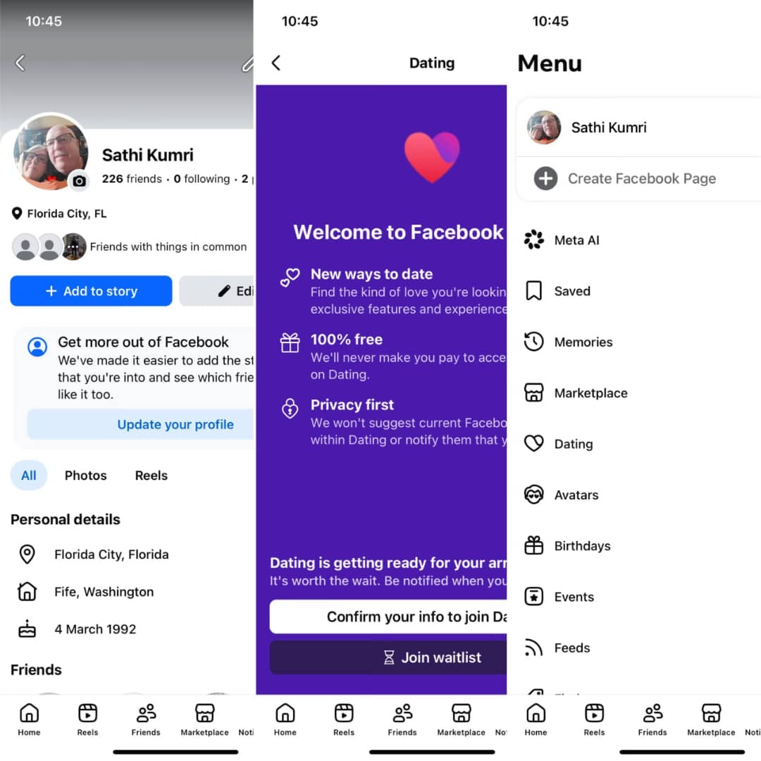 🇺🇸 Fb with dating