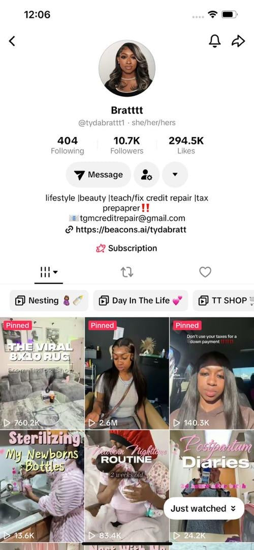 Uk TikTok account 10k followers