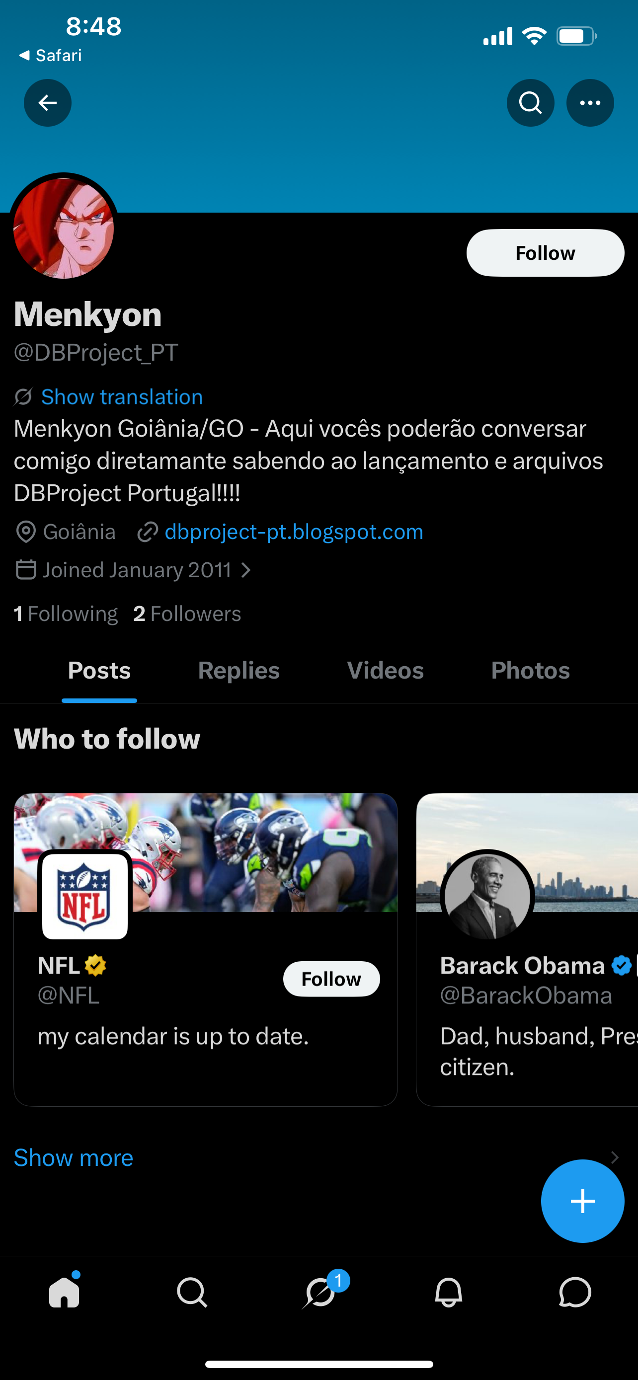 X account few followers