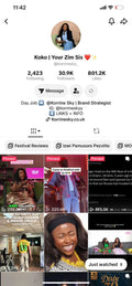 TikTok account 30k followers