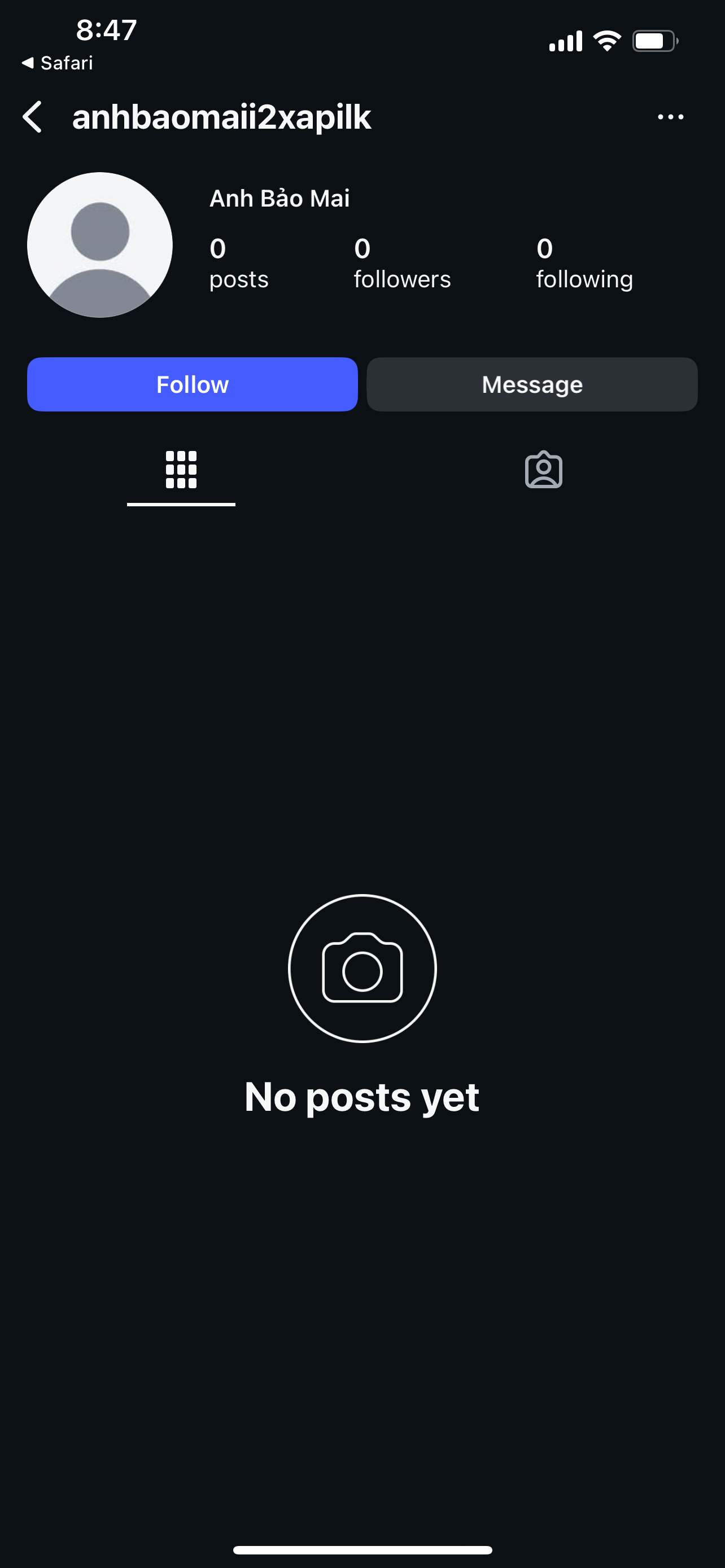 Instagram no followers