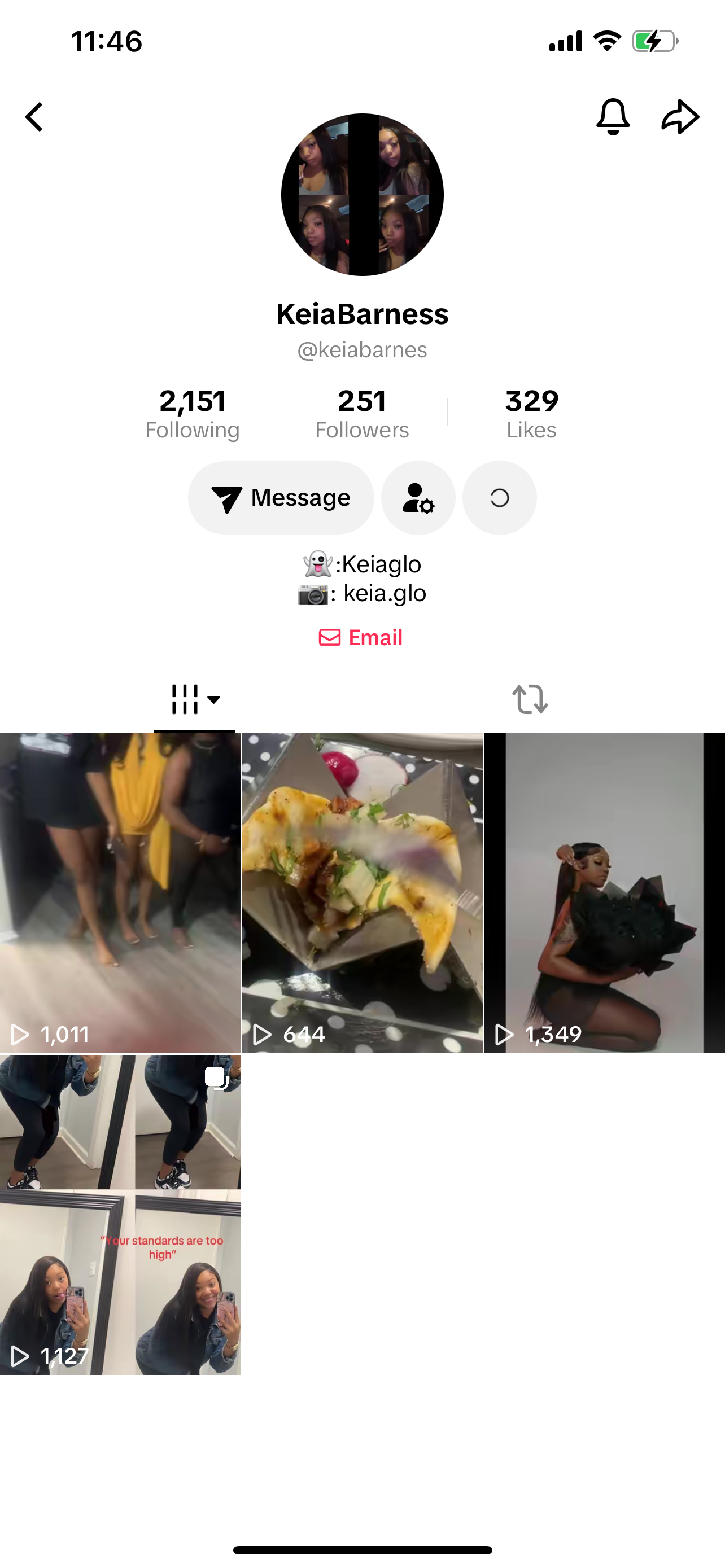 TikTok account 200 followers