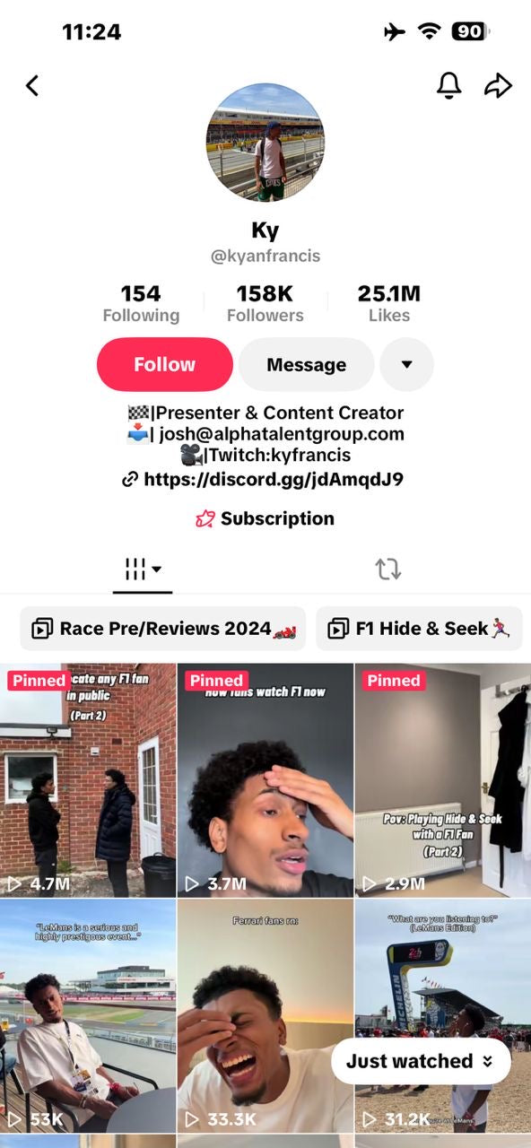 Uk TikTok 158k followers